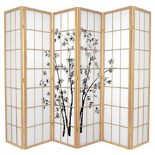 6 Panel Zen Garden Room Divider Screen